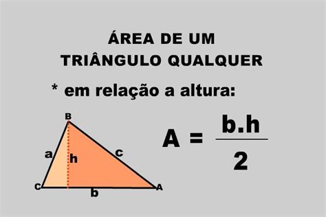 como calcular a área de um triângulo